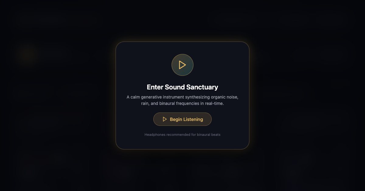 Screenshot of the Ambient Sound Mixer demo