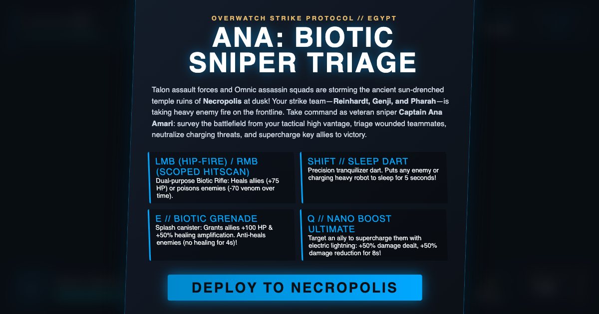 Screenshot of the Ana Biotic Sniper Triage demo