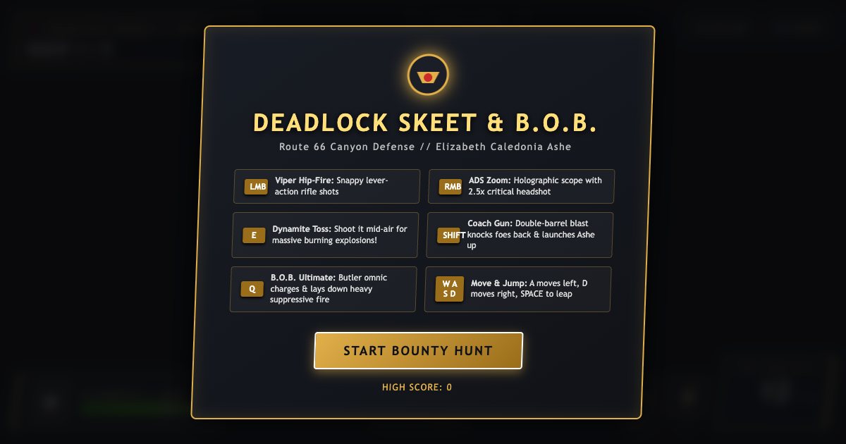 Screenshot of the Ashe Deadlock Skeet And Bob demo