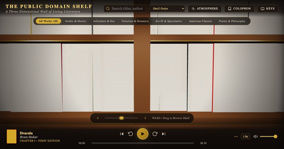 Screenshot of the Audiobooks demo