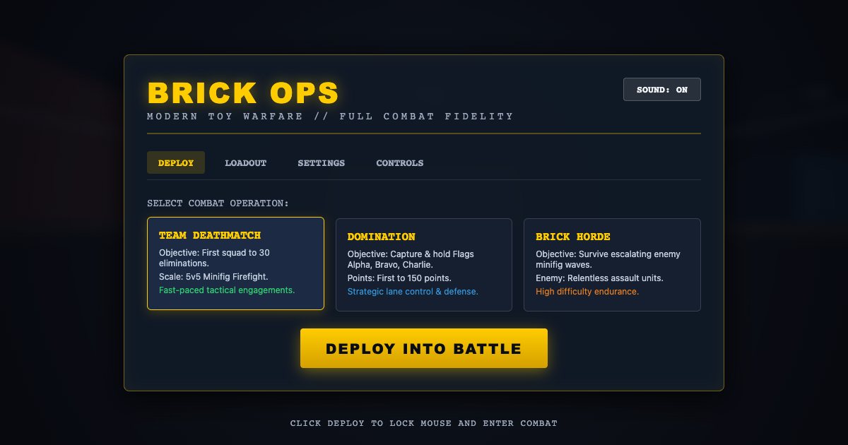 Screenshot of the Brick Ops demo