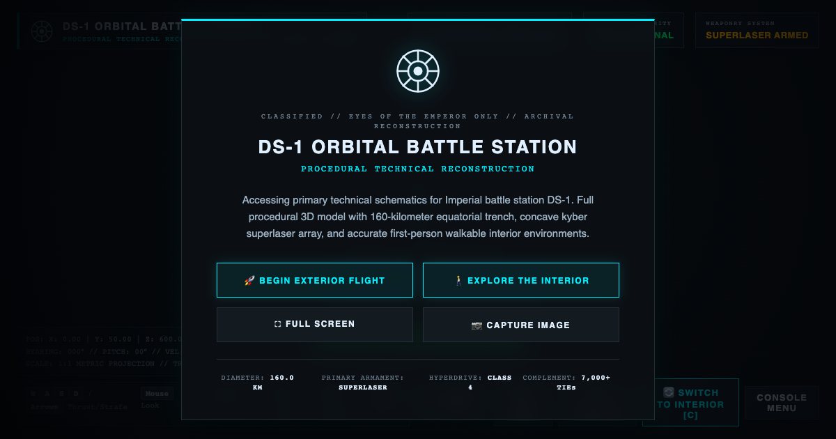 Screenshot of the Death Star demo