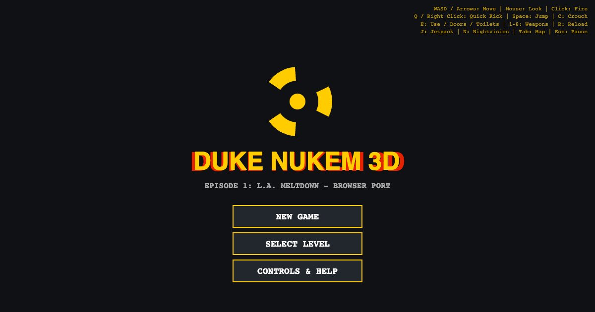 Screenshot of the Duke Nukem 3D demo