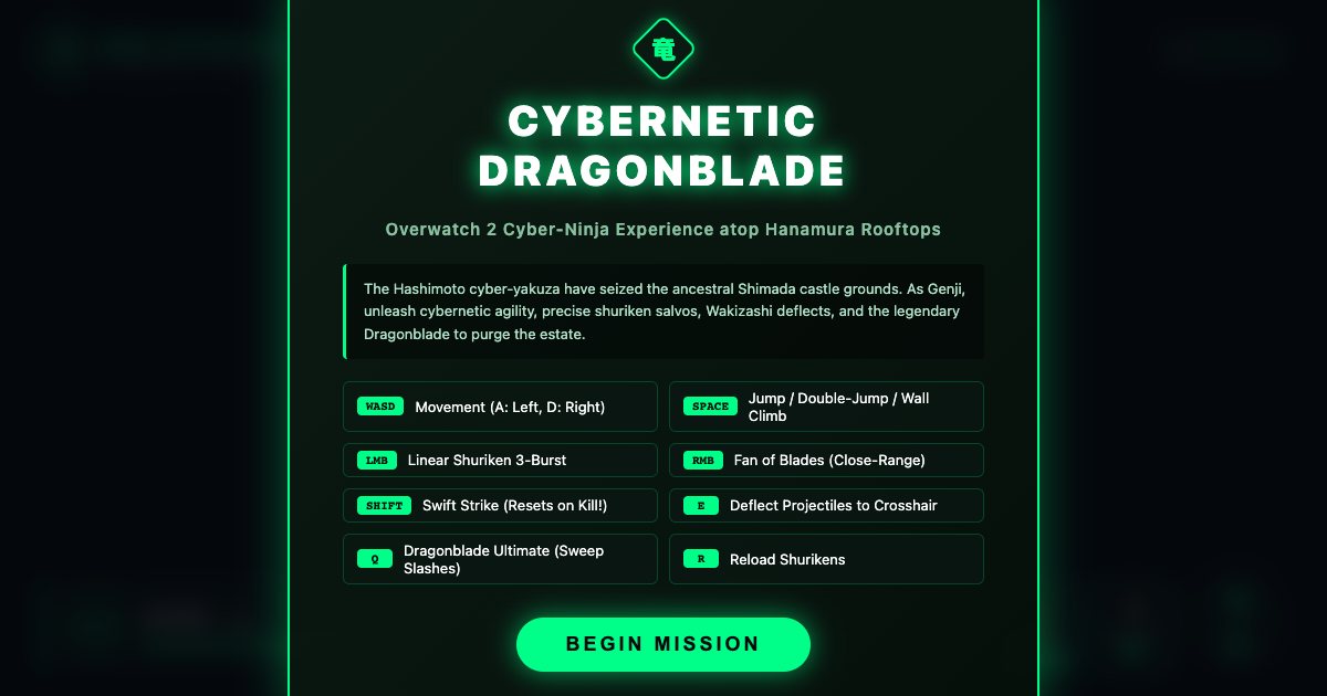 Screenshot of the Genji Cybernetic Dragonblade demo