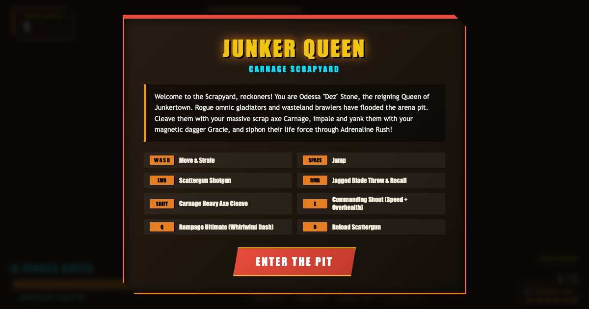 Screenshot of the Junker Queen Carnage Scrapyard demo