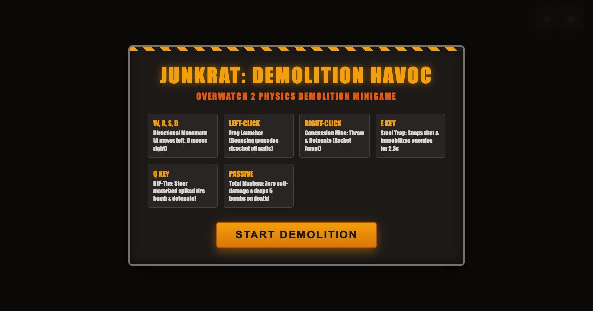 Screenshot of the Junkrat Demolition Bouncing Havoc demo