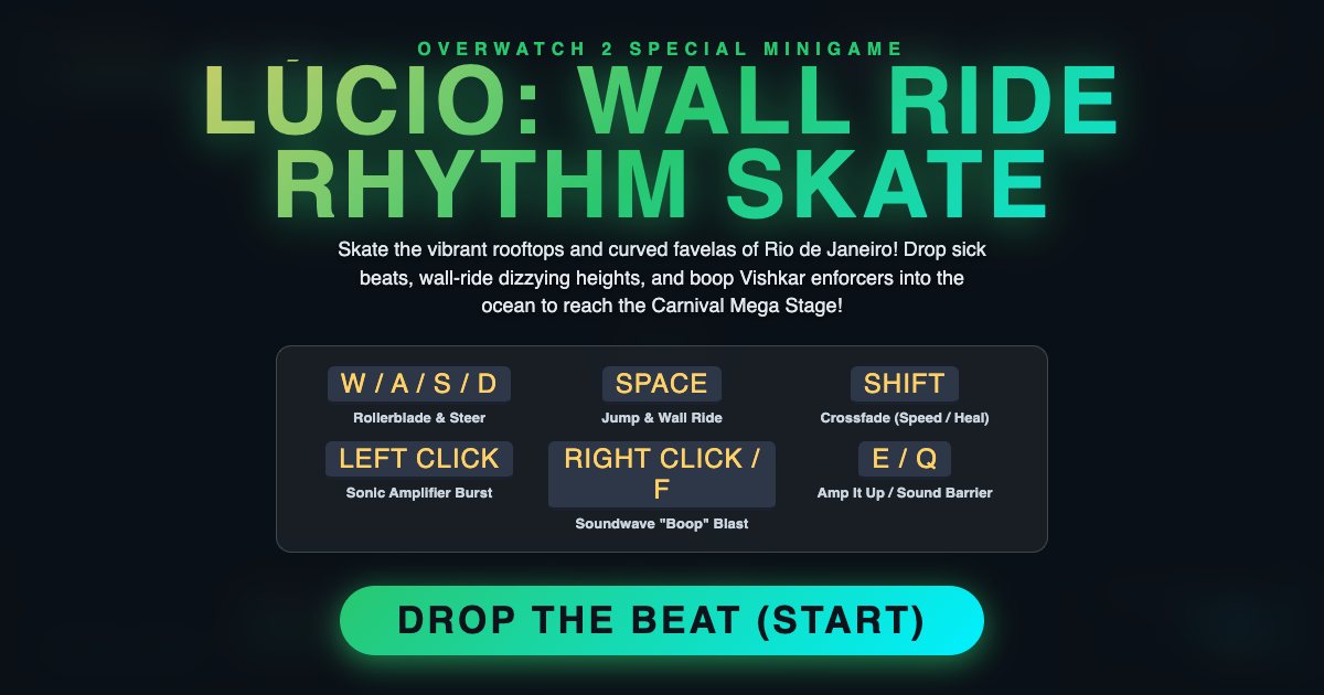 Screenshot of the Lucio Wall Ride Rhythm Skate demo