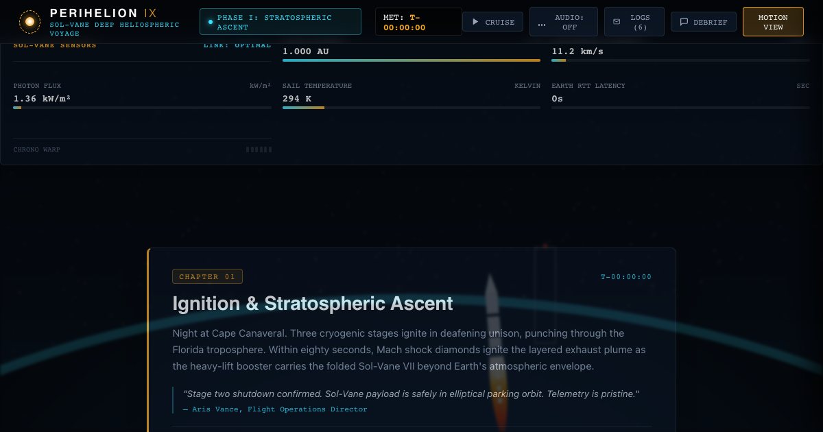 Screenshot of the Motion Scroll Story demo