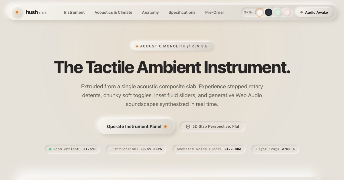 Screenshot of the Neumorphic Instrument Panel demo