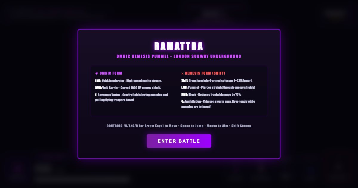 Screenshot of the Ramattra Omnic Nemesis Pummel demo