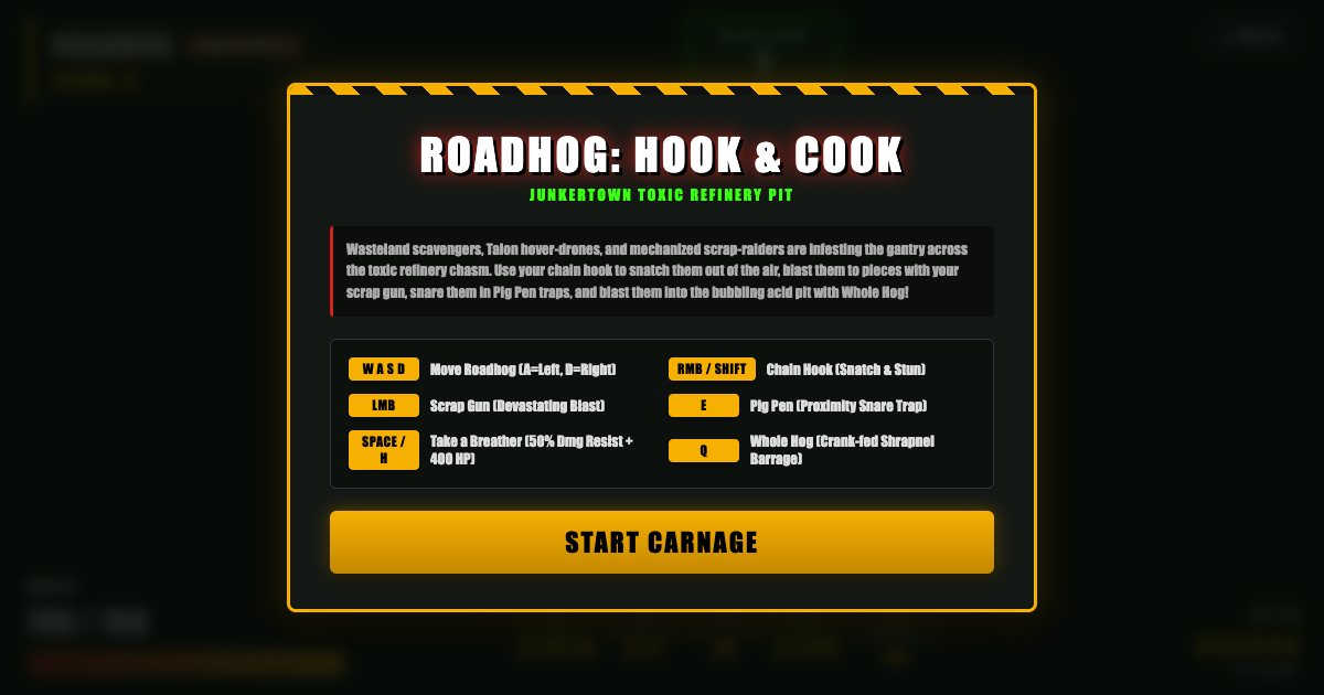 Screenshot of the Roadhog Hook And Cook demo
