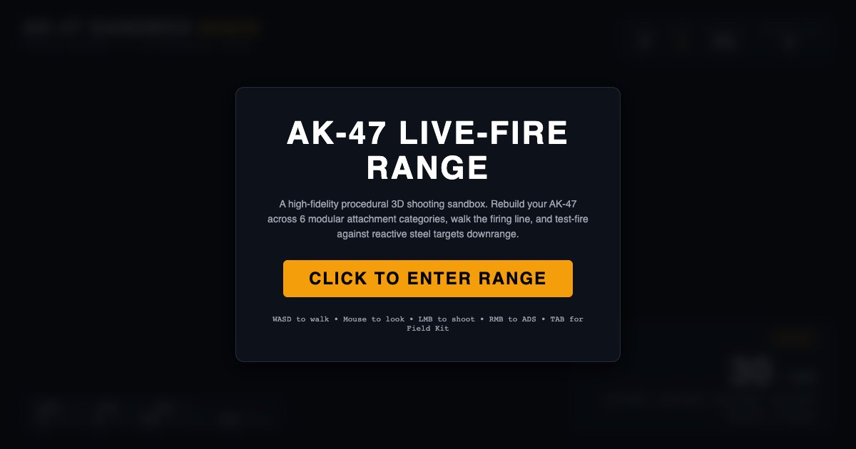 Screenshot of the Shooting Range demo