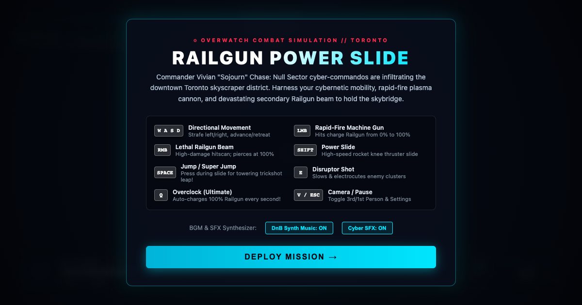 Screenshot of the Sojourn Railgun Power Slide demo