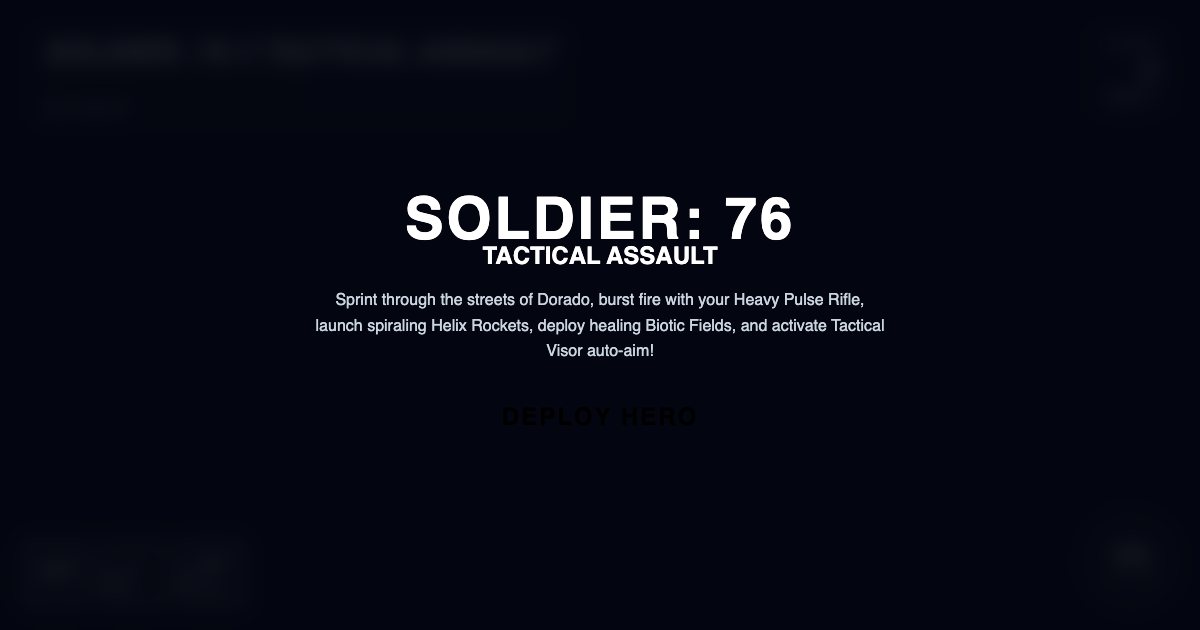 Screenshot of the Soldier 76 Tactical Assault Runner demo