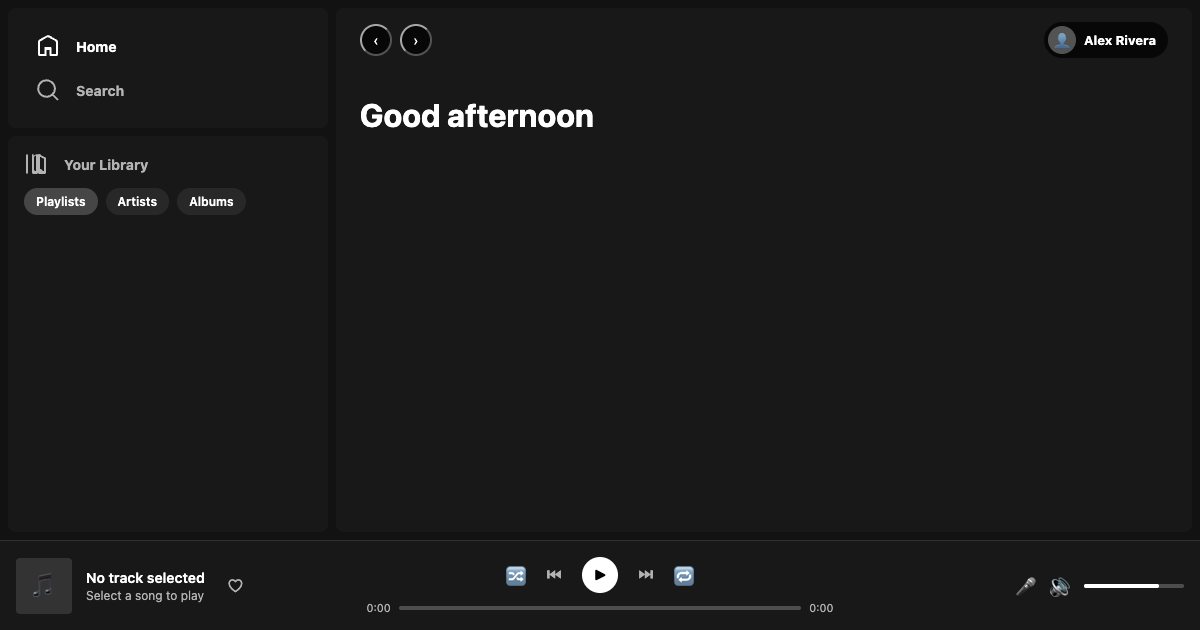 Screenshot of the Spotify demo