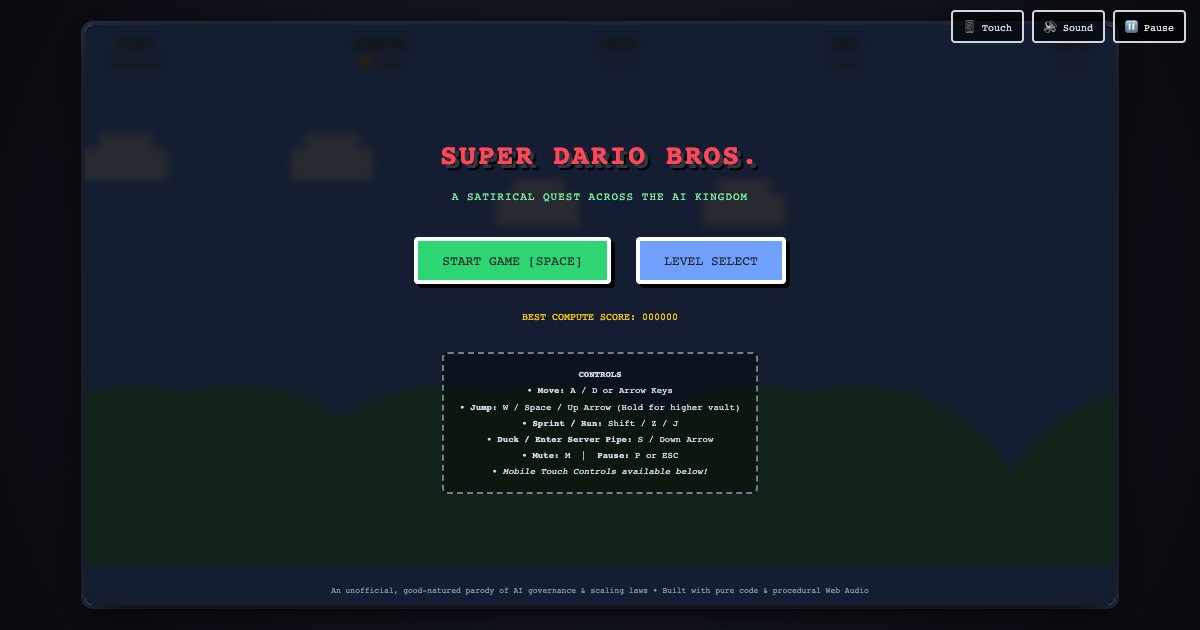 Screenshot of the Super Dario demo