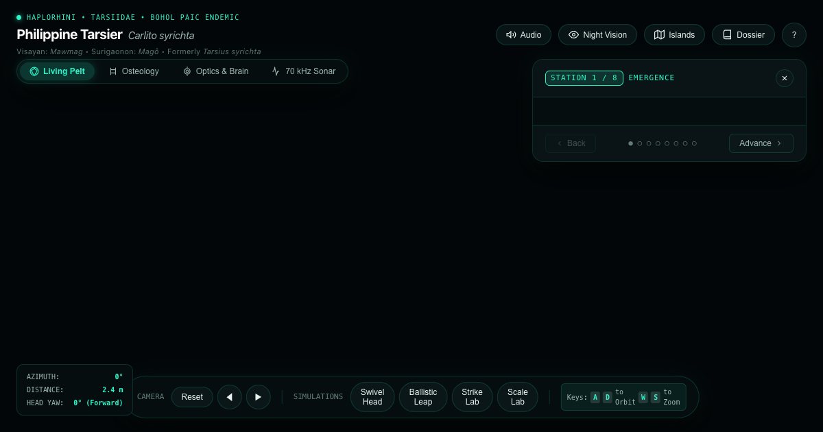 Screenshot of the Tarsier demo