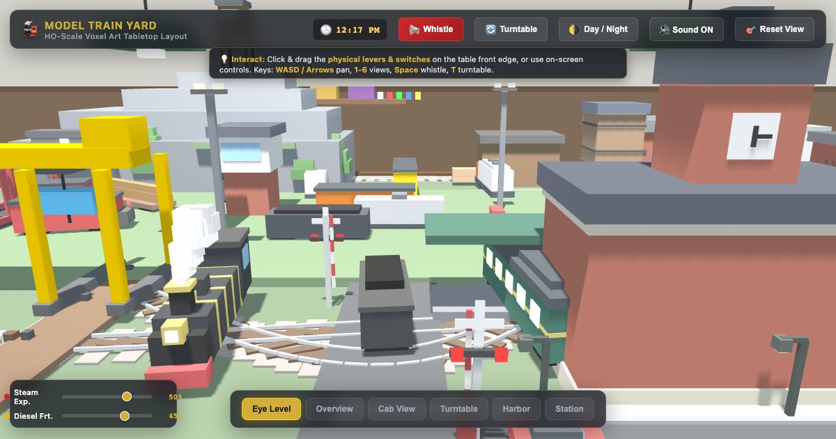 Screenshot of the Train Yard demo