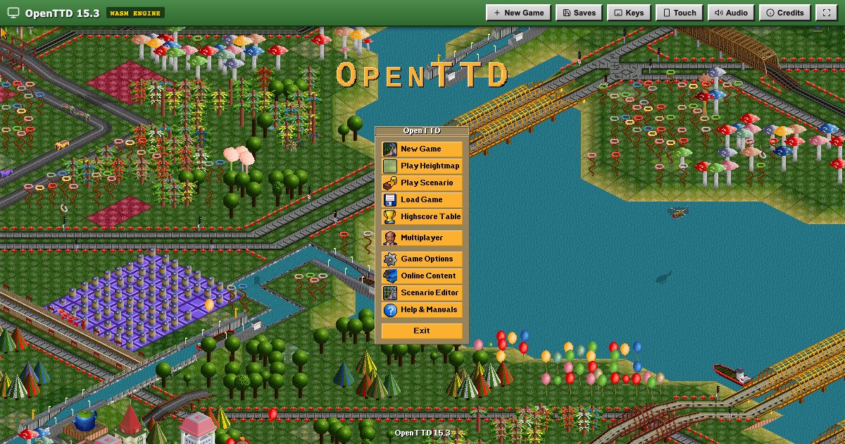 Screenshot of the Transport Tycoon demo