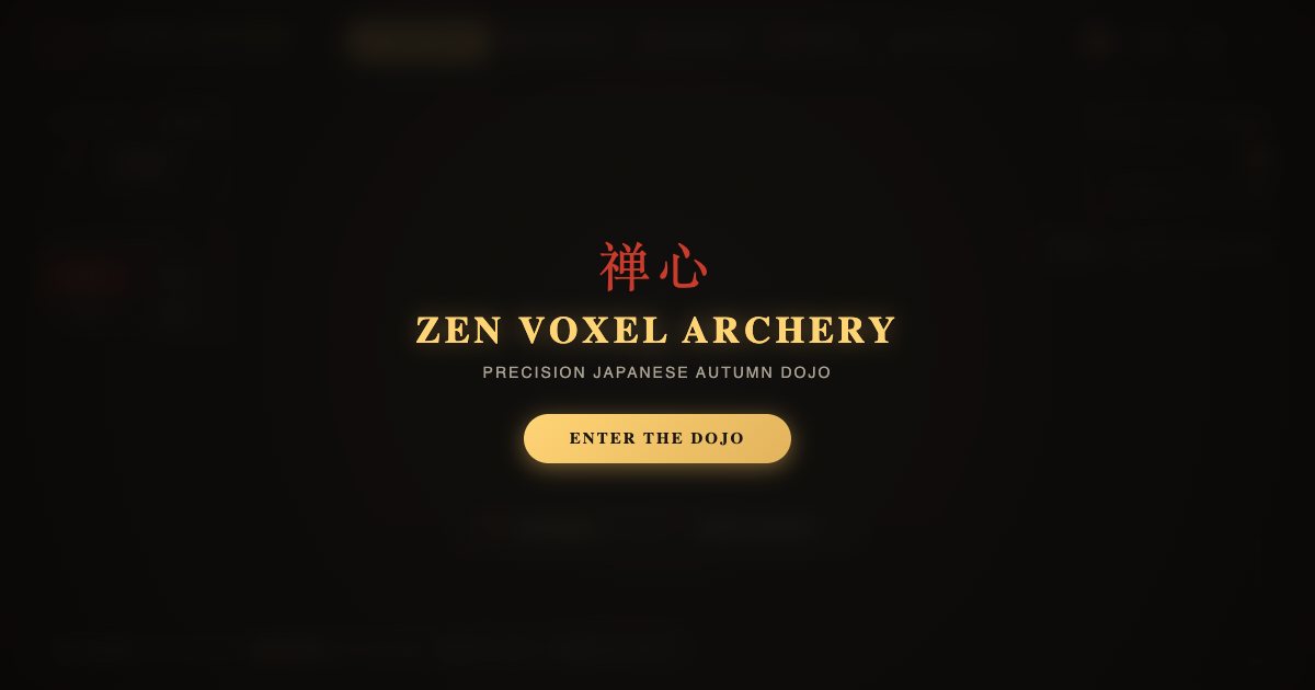 Screenshot of the Voxel Archery demo