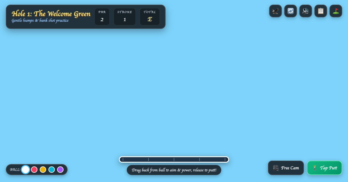 Screenshot of the Voxel Minigolf demo