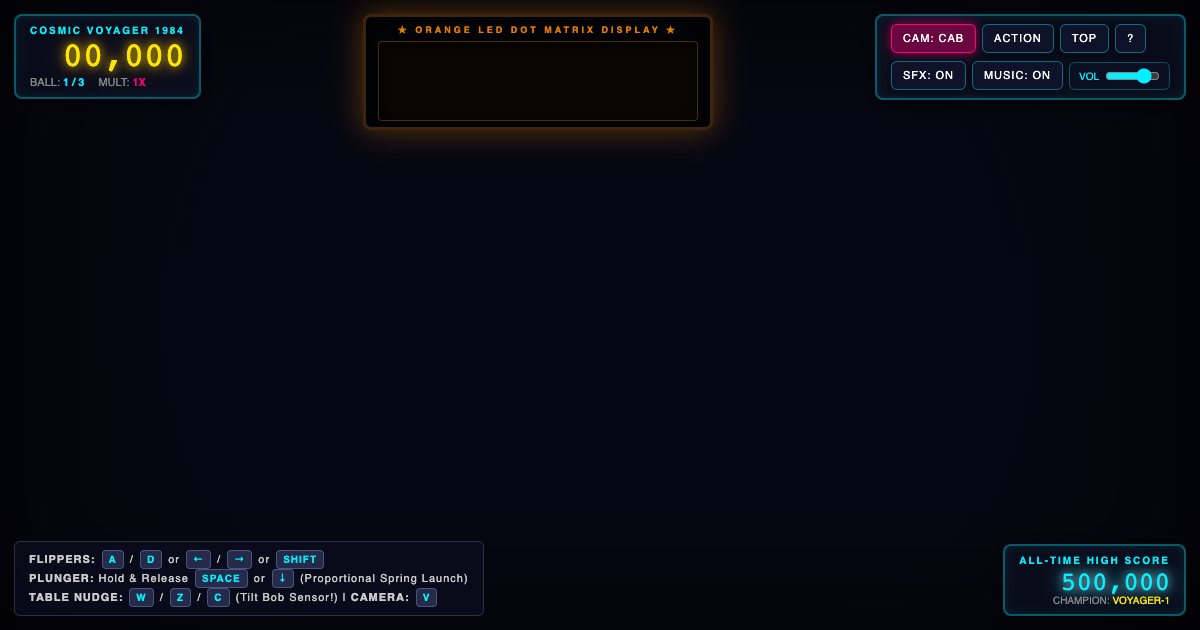 Screenshot of the Voxel Pinball demo