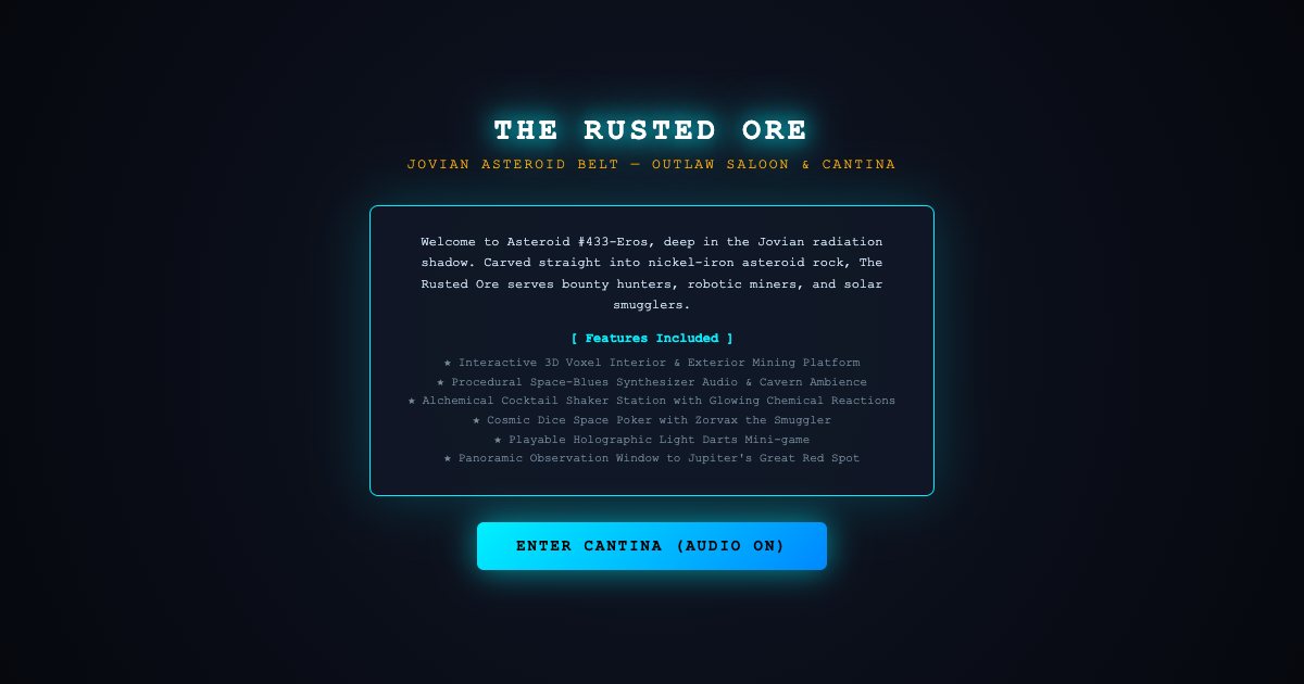 Screenshot of the Voxel Space Saloon demo