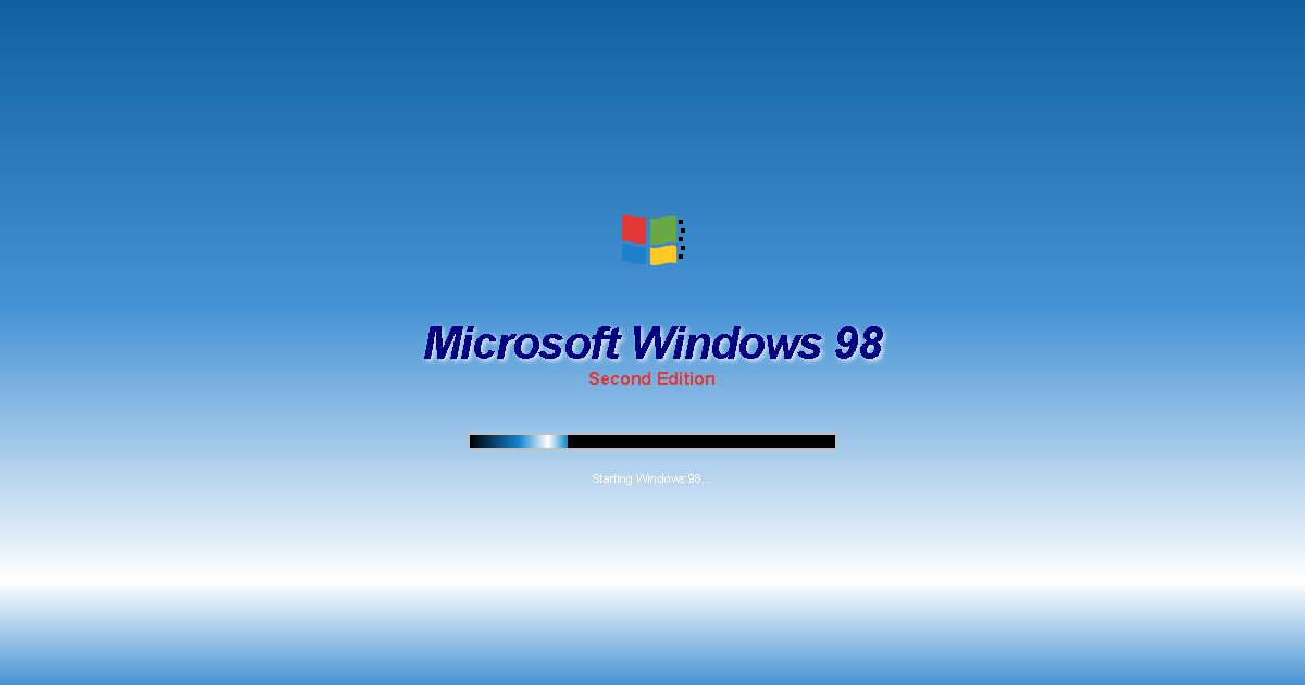 Screenshot of the Windows 98 demo