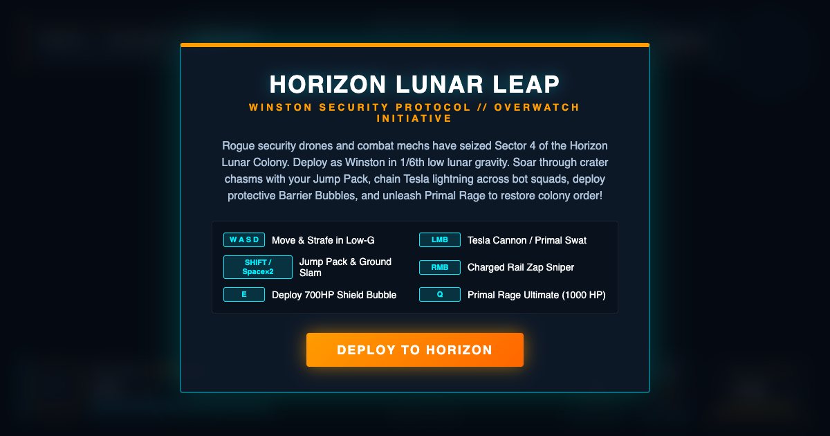 Screenshot of the Winston Horizon Lunar Leap demo