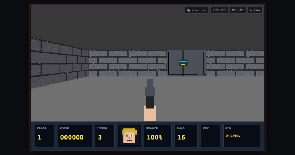 Screenshot of the Wolfenstein 3D demo